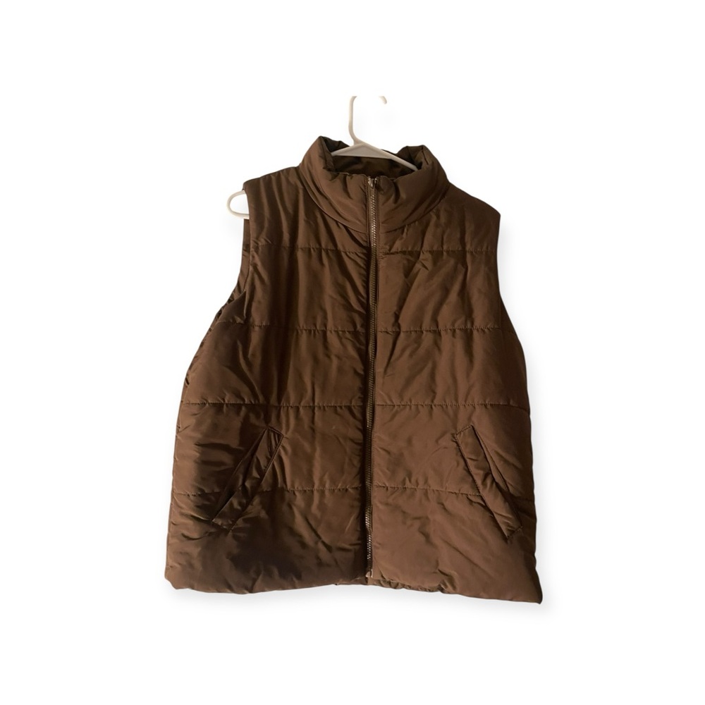 SHEIN Brown Puffer Vest (Size M)